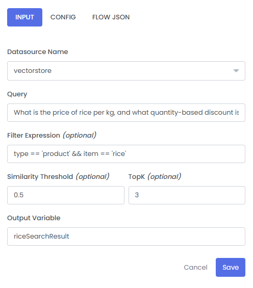 Vector DB Connector Configuration
